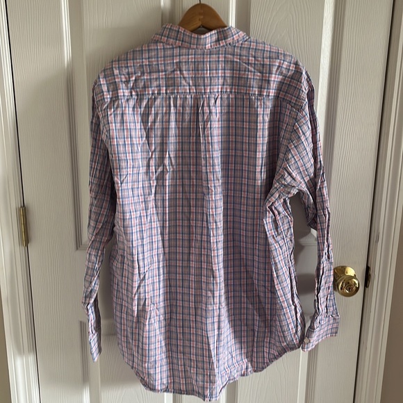 Vineyard Vines Slim Fit Whale Shirt Pink & Blue Checkered Button Down Shirt XL - Picture 3 of 5